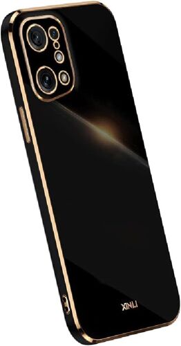 Etui Pour Oppo Find X5 Coque Souple Tpu Galvanisation Protection Housse, Noir