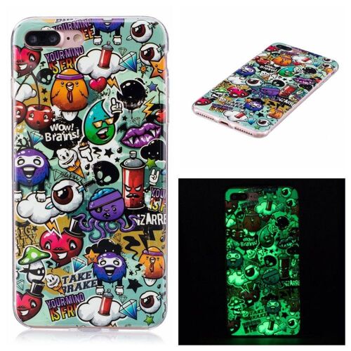 Apple Iphone 7 Plus / 8 Plus 5.5" Coque, Saturcase Beau Motif Lumineux Fluorescent Ultra Mince Flexible Doux Tpu Gel Silicone Protecteur Cover Arrière Case Housse Coque Étui Pour Apple Iphone 7 Plus / 8 Plus 5.5" (Motif-6)