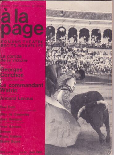À La Page N°14  Août 1965  La Corrida De La Victoire Par Georges Conchon