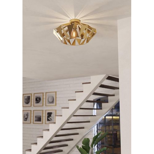 Luminaire Plafonnier Carlton,Spot De Plafond Au Design Rétro,Lampe De Plafond Vintage Pour Salon Et Couloir,Métal Doré,Douille E27
