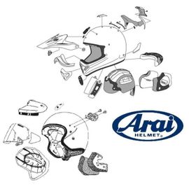 Mousse Casque De Moto Arai Tx4/Mx-V Iv 7 Mm - Noir - L