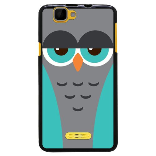 Coque Souple en gel noir pour Wiko Rainbow avec impression Motifs chouette endor