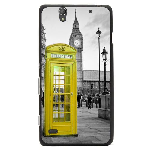 Coque Souple En Gel Pour Sony Xperia C4 Avec Impression Motifs Cabine Téléphon