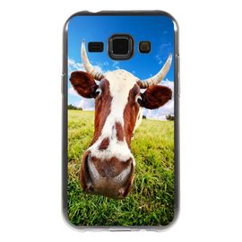 Coque Souple Pour Samsung Galaxy J1 Sm-J100f Avec Impression Motifs Vache