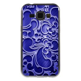 Coque Souple Pour Samsung Galaxy J1 Sm-J100f Avec Impression Motifs Arabesque Bl