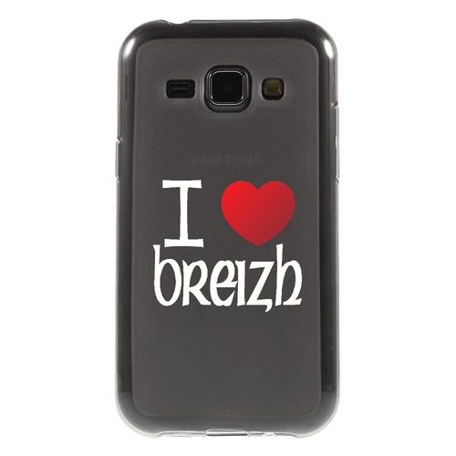 Coque Souple Pour Samsung Galaxy J1 Sm-J100f Avec Impression Motifs Coeur Rouge