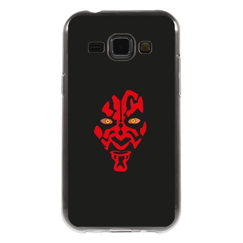 Coque Souple Pour Samsung Galaxy J1 Sm-J100f Avec Impression Motifs Dark Rouge