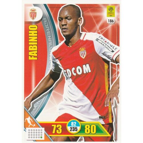 N°186 - Carte Panini Adrenalyn Xl Foot 2017 / 2018 - Fabinho - Monaco