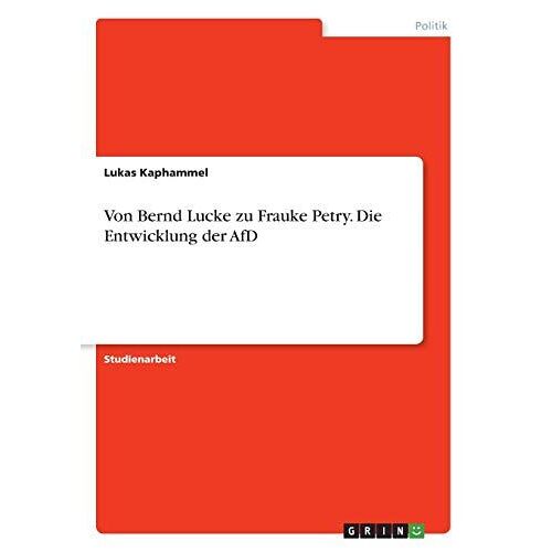 Von Bernd Lucke Zu Frauke Petry. Die Entwicklung Der Afd