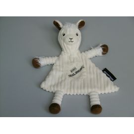 Doudou Lama Plat Blanc Marron Muchachos Baby Déglingos