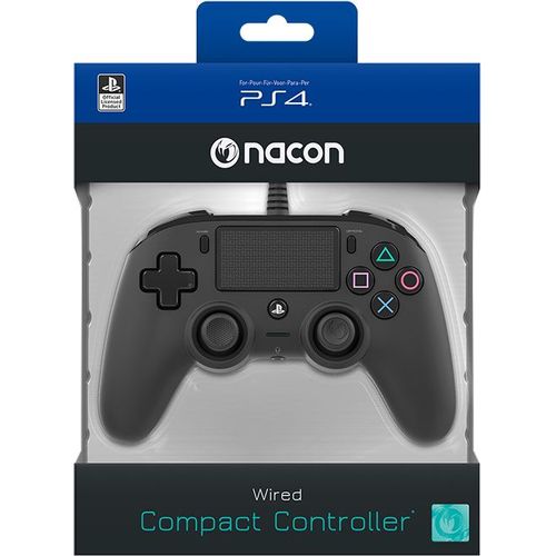 Manette Filaire Officielle Compacte Nacon Noire Pour Ps4