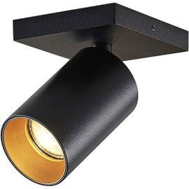 Spot Brinja (Moderne) En Noir Métal E. A. Pour Couloir (1 Lampe,À Gu10),Lampe Encastrable,Plafonnier,Applique