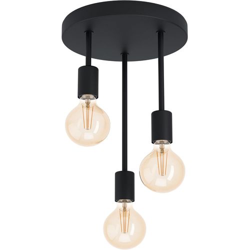 Plafonnier Wilmcote,3 Ampoules,Plafonnier Industriel,Vintage,Rétro,En Acier,Lampe De Salon En Noir,Lampe De Cuisine,Plafonnier Avec Douille E27
