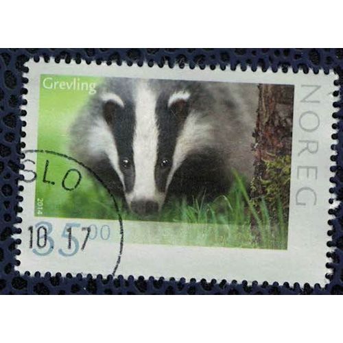 Norvège 2014 Oblitéré Rond Used Animaux Grevling Badger Blaireau Su