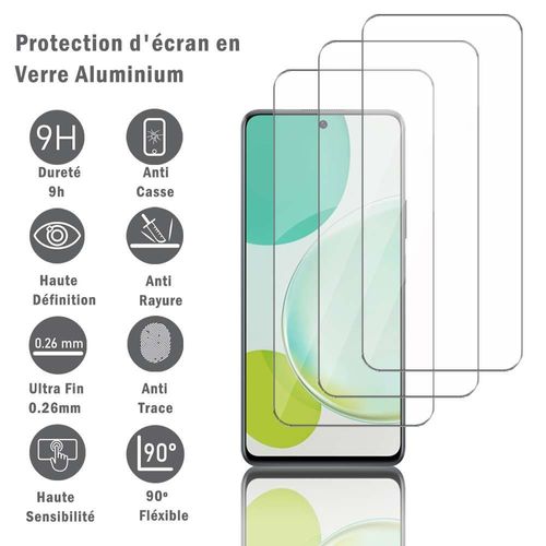 3 Films Protection D'écran En Verre D'aluminium Super Résistant 9h Pour Huawei Nova 11i 6.8", Définition Hd, Anti-Rayures, Anti-Empreintes Digitales
