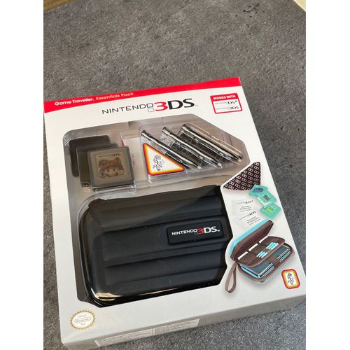 Pochette Nintendo 3ds Officiel Noir Stylet + Protection Écran + Rangement 