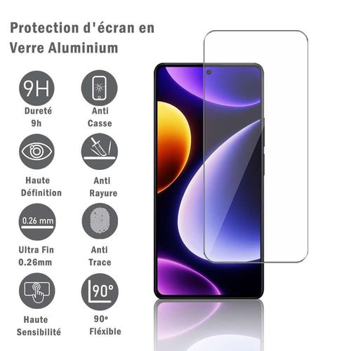 1 Film Protection D'écran En Verre D'aluminium Super Résistant 9h Pour Xiaomi Redmi Note 12 Turbo 6.67", Définition Hd, Anti-Rayures, Anti-Empreintes Digitales