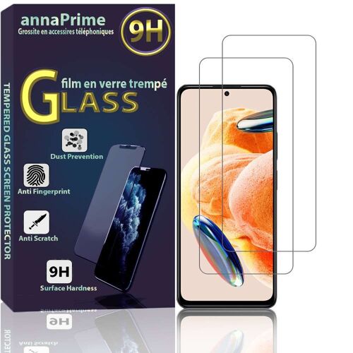 Lot / Pack De 2 Films Verre Trempé Pour Xiaomi Redmi Note 12 Pro 4g 6.67" Protection D'écran