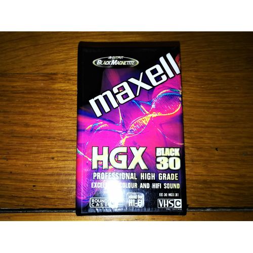 MAXELL HGX BLACK 30 VHS POUR CAMESCOPE
