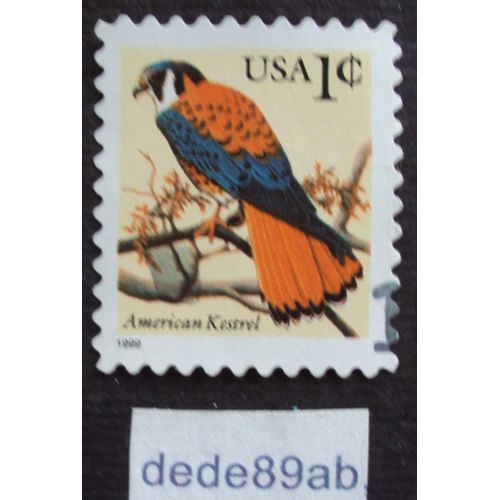 Etats-Unis.. 1c U S A . Oiseaux : Américan Kestrel . Oblitéré Used Stamp.