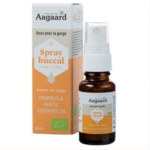 Spray Buccal Propolis Et Huiles Essentielles Bio 15 Ml - Doux Pour La Gorge 