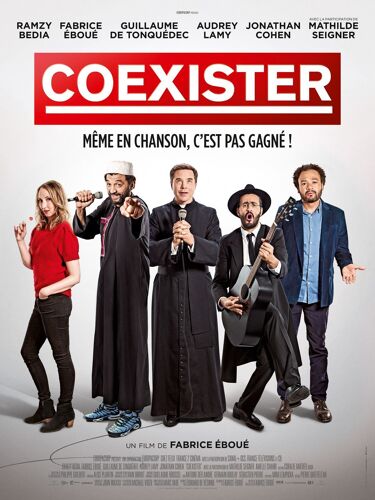 Coexister - Véritable Affiche De Cinéma Pliée - Format 120x160 Cm - De Fabrice Eboué Avec Audrey Lamy, Ramzy Bedia, Jonathan Cohen, Guillaume De Tonquédec - 2017