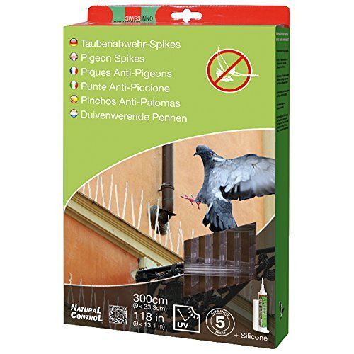 Swissinno Taubenabwehr-Spikes Abschreckung Natural Control Birds Away 300 cm 1 St.