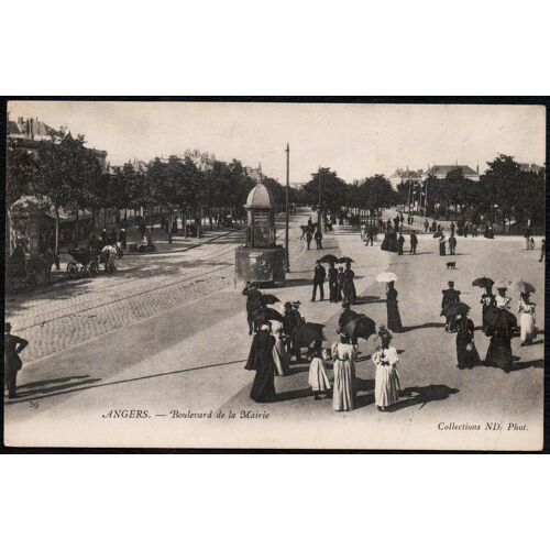 Carte Postale Ancienne, France, Maine Et Loire ( 49 ), Angers, Boulevard De La Mairie
