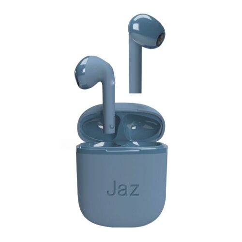 JAZ Ecouteurs st?r?o Silk True Wireless JAZ (pas de r?duction du bruit, 5?h, Sans fil), ?couteurs, Bleu