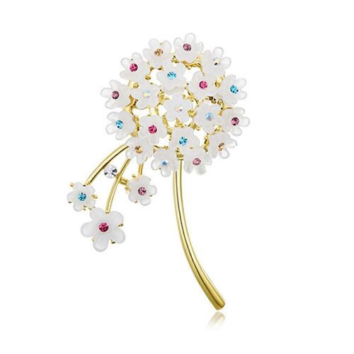 Broche En Forme De Pissenlit De Tempérament Goupille De Col En Alliage Personnalisée Pour Un Port Quotidien