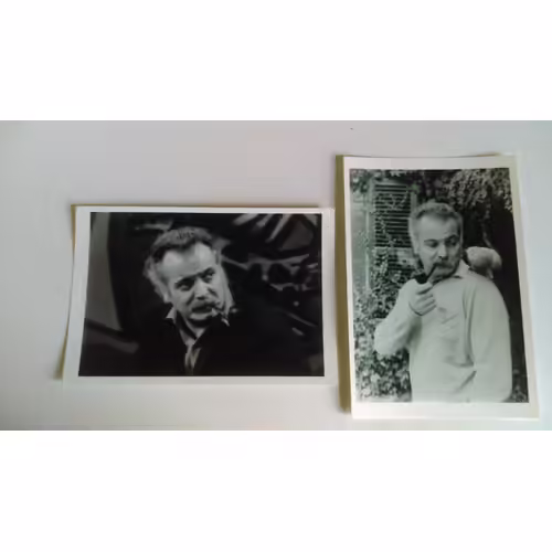 Lot De 2 Photos Type Cartes Postales Georges Brassens14 X 10 Cm