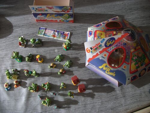 Figurines "Kinder" (1999) Série Complète: Les Astro Comic + Soucoupe Et Boite !