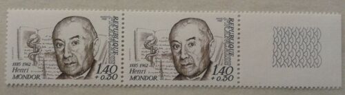 Bloc De 2 Timbres Bord De Feuille France 1982 Yvert Et Tellier N°2226 Henri Mondor Paire Horizontale Neuf** Gomme Intacte
