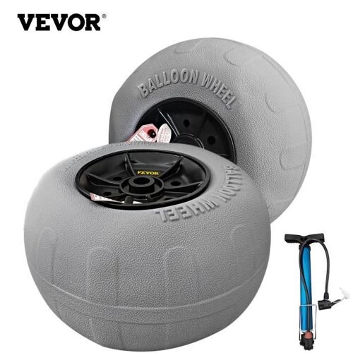 Roues de Ballon de Plage -VEVOR - Capacité 55 kg, 2 x 33 cm Roues - Basse Pression Traverser la Plage , les Terrains Sablonneux