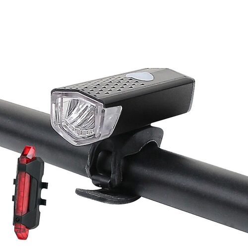 Usb Rechargeable Led Bicycle Phare Avant Feu Arrière Étanche Bicycle Light Rear Light Set Light Pour Bicyclette 3 Modes De Lumière