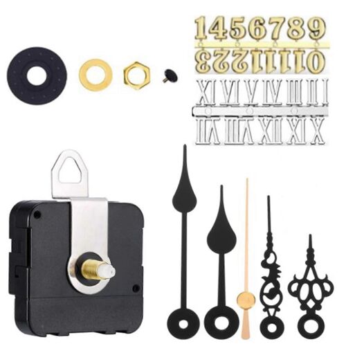 DIY Silent Sweep Quartz Horloge Mouvement Mécanisme Horloge Chiffres Kit avec 2 de Aiguilles Courtes Horloge Par