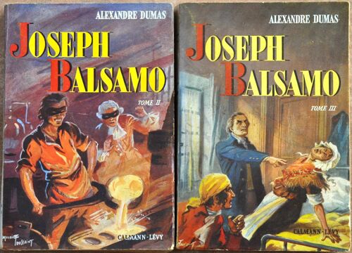 Lot 2 Livres Anciens Calmann Lévy 1953 - Alexandre Dumas - Joseph Balsamo Tomes 2 Et 3