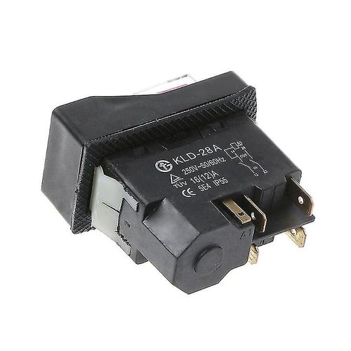 Bouton d¿interrupteur d¿arrêt Interrupteur de bétonnière électrique en ciment (1pc, noir)