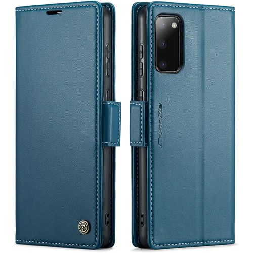 Coque Pour Samsung Galaxy S20 Fe Etui Avec [Rfid Blocage], Housse En Premium Cuir Pochette Portefeuille Rabat Clapet Case Porte Carte Magnetique Etui Pour Samsung S20 Fe - Bleu