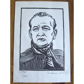Portrait  De Marcel Pagnol Par Louise Weill- (Estampe Originale Signée Et Numérotée)