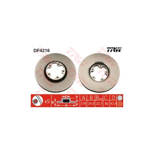 Disque De Frein Trw