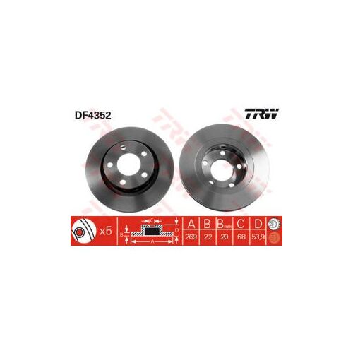 Disque De Frein Trw