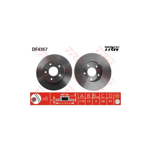 Disque De Frein Trw