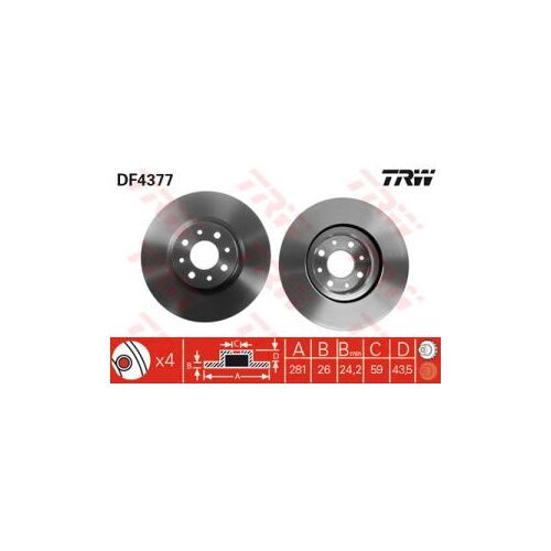 Disque De Frein Trw