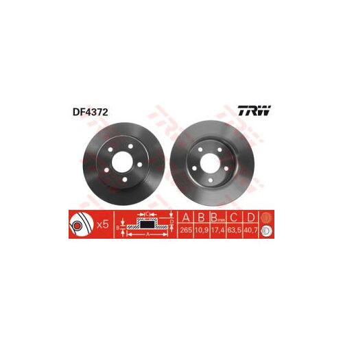 Disque De Frein Trw