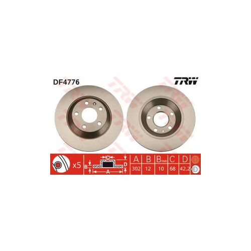 Disque De Frein Trw