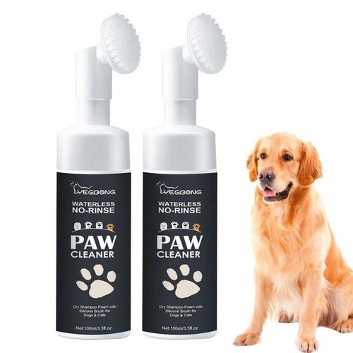 Nettoyeur De Pattes Pour Chiens Et Chats, Brosse En Silicone Sans Cheville, Shampooing Sans Eau, Nettoyant Naturel Pour Pattes D'animaux, Pattes Saines, 2 Pièces