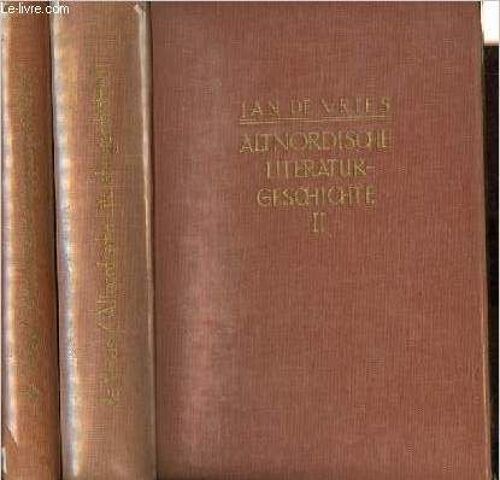 Altnordische Literaturgeschichte, Band I + Ii (2 Volumes).