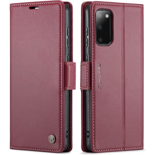Coque Pour Samsung Galaxy S20 Fe Etui Avec [Rfid Blocage], Housse En Premium Cuir Pochette Portefeuille Rabat Clapet Case Porte Carte Magnetique Etui Pour Samsung S20 Fe - Bourgognet