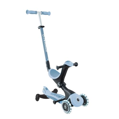 Globber - Trottinette Évolutive Go-Up Deluxe Lights 360 - Bleu Ciel